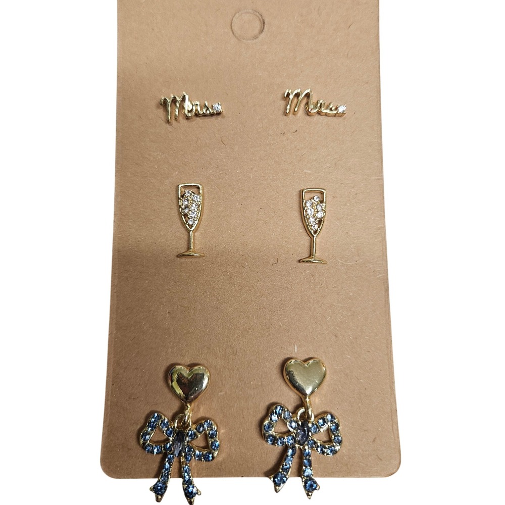 Sugarfix by Baublebar Future Mrs Earring Set Here Comes the Bride